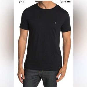 All saints Stylish Black Short Sleeve Tee men Small